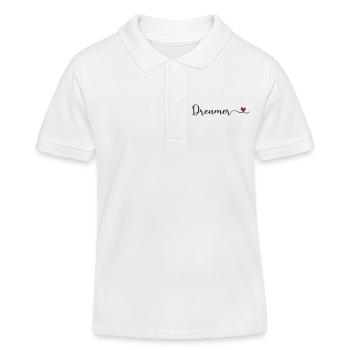 Dreamer-Design mit Herz - Kinder Organic Poloshirt Mini Sprinter von Stanley/Stella - Weiß - Vorne