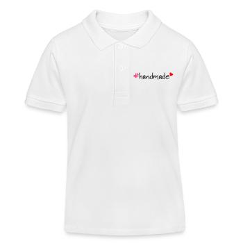 Handmade Hashtag Saying T-Shirt - Kids Organic Polo Shirt by Stanley/Stella - white - Front