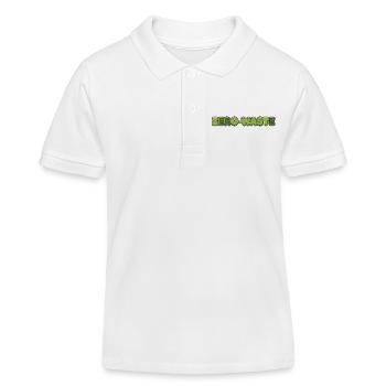 Zero-Waste Retro Grün Gelb Design - Kinder Organic Poloshirt Mini Sprinter von Stanley/Stella - Weiß - Vorne