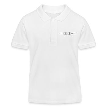 2026 College Schrift - Kinder Organic Poloshirt Mini Sprinter von Stanley/Stella - Weiß - Vorne
