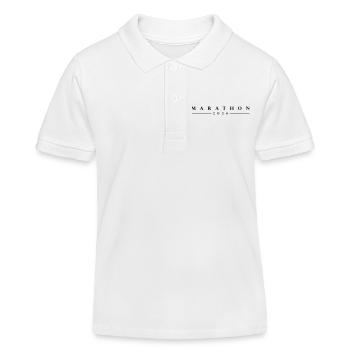 Marathon 2026 Schriftzug - Kinder Organic Poloshirt Mini Sprinter von Stanley/Stella - Weiß - Vorne