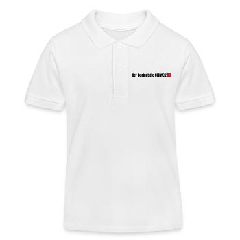 Funny Switzerland Underwear & Gifts - Kinder Organic Poloshirt Mini Sprinter von Stanley/Stella - Weiß - Vorne
