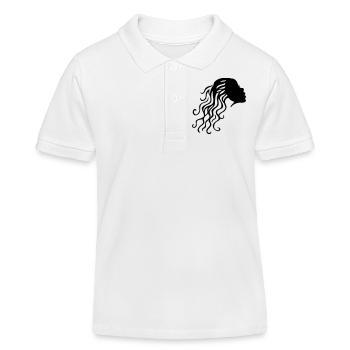 Femme cheveux - Polo enfant bio Stanley/Stella - blanc - Devant