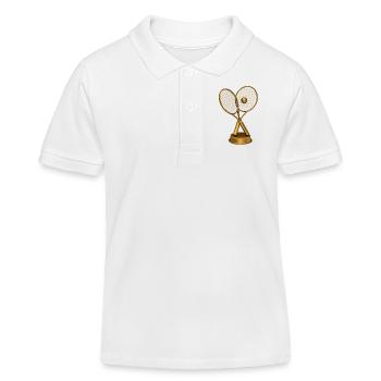 Tennis Trophy - Polo enfant bio Stanley/Stella - blanc - Devant