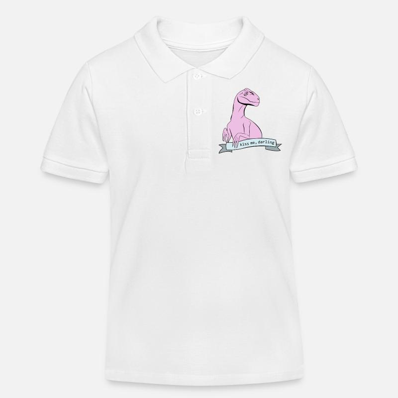 Embrasse-moi, chérie | Mode animaux - Polo enfant bio Stanley/Stella - blanc