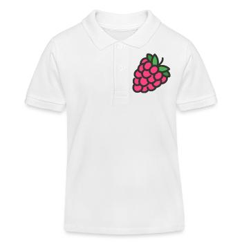 himbeere rasperry obst veggie gemuese fruits14 - Kinder Organic Poloshirt Mini Sprinter von Stanley/Stella - Weiß - Vorne
