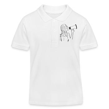 révolution des femmes - Polo enfant bio Stanley/Stella - blanc - Devant