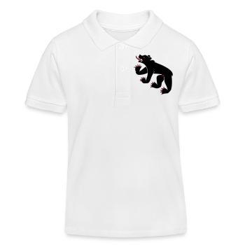dessin d'un ours symbole drapeau de Berne Suisse - Polo enfant bio Stanley/Stella - blanc - Devant