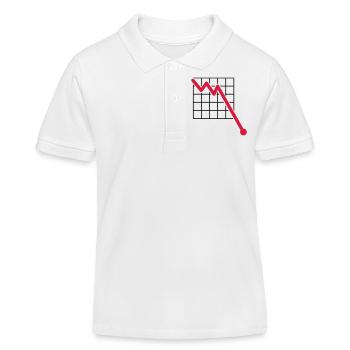 strich raster linie absteigend verlusst runter pfe - Kinder Organic Poloshirt Mini Sprinter von Stanley/Stella - Weiß - Vorne