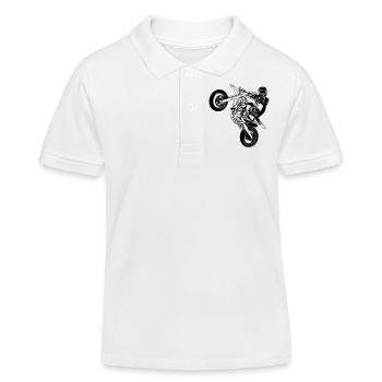 Supermoto - Kinder Organic Poloshirt Mini Sprinter von Stanley/Stella - Weiß - Vorne
