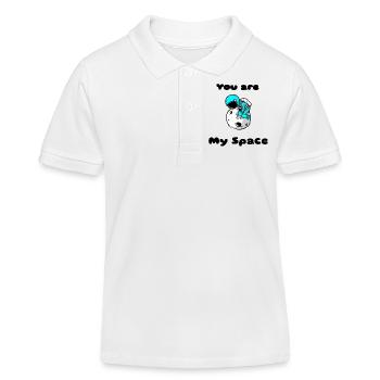 Astronaut - Kinder Organic Poloshirt Mini Sprinter von Stanley/Stella - Weiß - Vorne