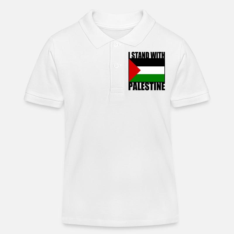 I stand with palestine - Polo enfant bio Stanley/Stella - blanc