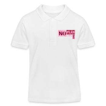 No Plan two day - Kids Organic Polo Shirt by Stanley/Stella - white - Front