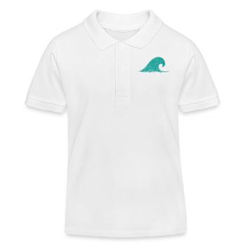 Kleine Welle - Kinder Organic Poloshirt Mini Sprinter von Stanley/Stella - Weiß - Vorne