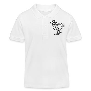 strauß comic - Kinder Organic Poloshirt Mini Sprinter von Stanley/Stella - Weiß - Vorne