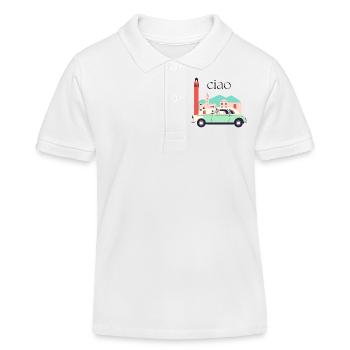 ciao - Italien Design - Kinder Organic Poloshirt Mini Sprinter von Stanley/Stella - Weiß - Vorne