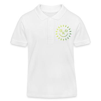 öko bio sonne Strahlen Natur Nachhaltigkeit icon - Kinder Organic Poloshirt Mini Sprinter von Stanley/Stella - Weiß - Vorne