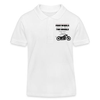 Biker - Kinder Organic Poloshirt Mini Sprinter von Stanley/Stella - Weiß - Vorne