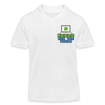 Nerds regieren die Welt - Kinder Organic Poloshirt Mini Sprinter von Stanley/Stella - Weiß - Vorne