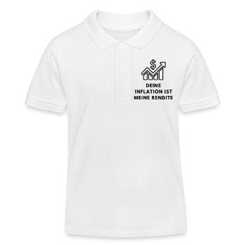 DEINE INFLATION IST MEINE RENDITE - Kinder Organic Poloshirt Mini Sprinter von Stanley/Stella - Weiß - Vorne