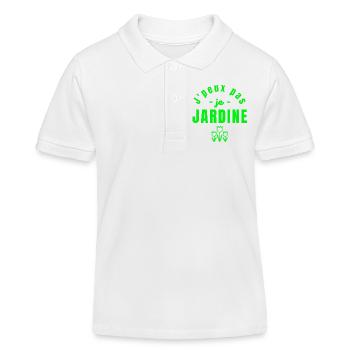jardin, jardinage, fan de jardinage - Polo enfant bio Stanley/Stella - blanc - Devant
