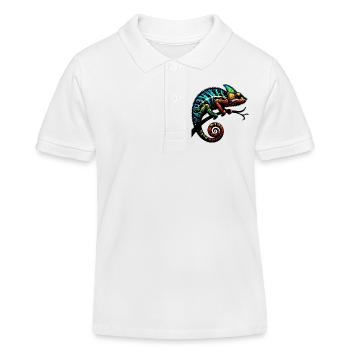 Caméléon - Polo enfant bio Stanley/Stella - blanc - Devant