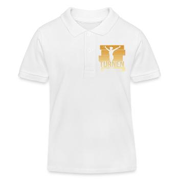 Turnen - Kinder Organic Poloshirt Mini Sprinter von Stanley/Stella - Weiß - Vorne