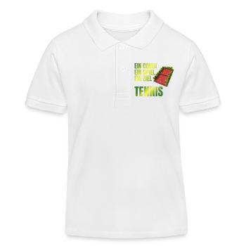 Ein Court - Ein Spiel - Ein Ziel - Tennis - Kinder Organic Poloshirt Mini Sprinter von Stanley/Stella - Weiß - Vorne