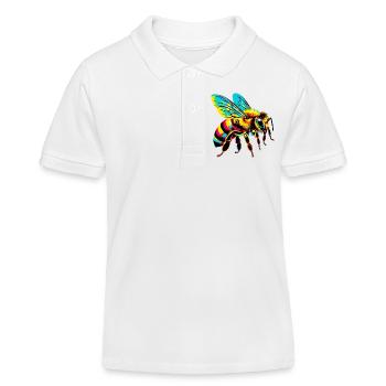 Abeille - Polo enfant bio Stanley/Stella - blanc - Devant