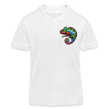 Caméléon - Polo enfant bio Stanley/Stella - blanc - Devant
