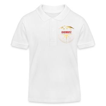 Koordinaten Chemnitz - Kinder Organic Poloshirt Mini Sprinter von Stanley/Stella - Weiß - Vorne
