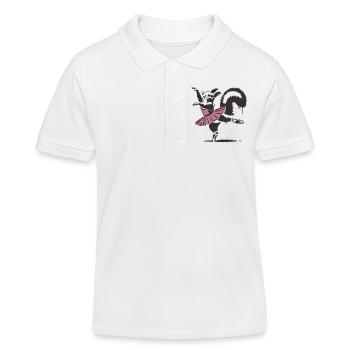 charmantes Eichhörnchen in einem rosa Ballettkleid - Kinder Organic Poloshirt Mini Sprinter von Stanley/Stella - Weiß - Vorne