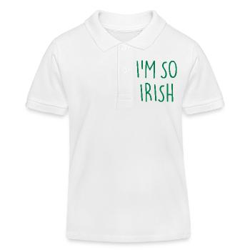 I'M SO IRISH Ireland Irland - Kinder Organic Poloshirt Mini Sprinter von Stanley/Stella - Weiß - Vorne