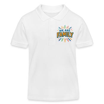 We are Family 1 - Kids Organic Polo Shirt by Stanley/Stella - white - Front