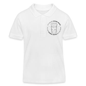 Spooky Water It’s Like Normal Water But Has Boos - Kids Organic Polo Shirt by Stanley/Stella - white - Front