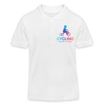 One Day I'll Ride Cycling - Kids Organic Polo Shirt by Stanley/Stella - white - Front