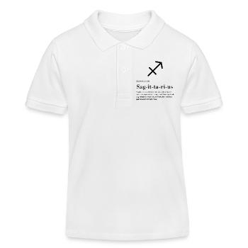 Sagittarius - Zodiac Sign - Kids Organic Polo Shirt by Stanley/Stella - white - Front