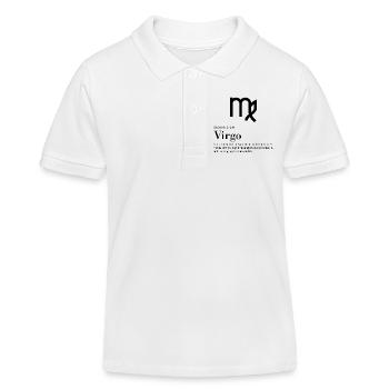Virgo - Zodiac sign - Kinder Organic Poloshirt Mini Sprinter von Stanley/Stella - Weiß - Vorne