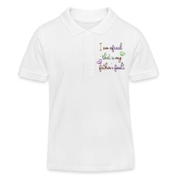 Angst vor Vaters Schuld – Bunte Handlettering - Kinder Organic Poloshirt Mini Sprinter von Stanley/Stella - Weiß - Vorne