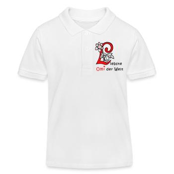 liebste Omi der Welt - Kinder Organic Poloshirt Mini Sprinter von Stanley/Stella - Weiß - Vorne