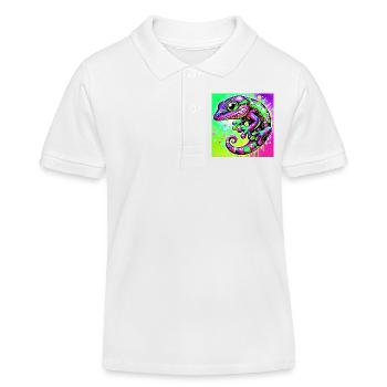 Gecko - Kinder Organic Poloshirt Mini Sprinter von Stanley/Stella - Weiß - Vorne