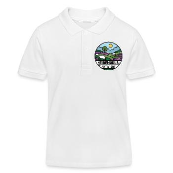 Lüneburger Heide Heidemodus Aktiviert  - Kinder Organic Poloshirt Mini Sprinter von Stanley/Stella - Weiß - Vorne