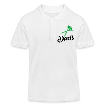 darts - Kids Organic Polo Shirt by Stanley/Stella - white - Front