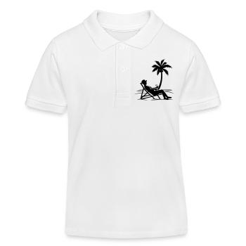 Sommer Relaxen Urlaub - Kinder Organic Poloshirt Mini Sprinter von Stanley/Stella - Weiß - Vorne