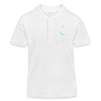 Constellation d’étoile du signe du Cancer Bleu pastel - Polo enfant bio Stanley/Stella - blanc - Devant