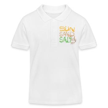 Sel de sable solaire - Polo enfant bio Stanley/Stella - blanc - Devant