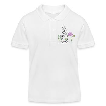 Canard dans la prairie - Polo enfant bio Stanley/Stella - blanc - Devant