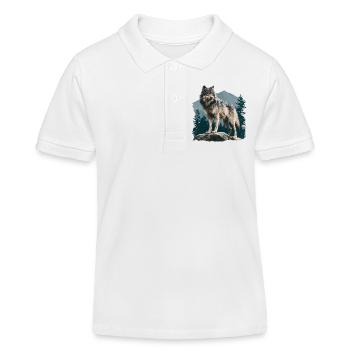 Wolf - Kinder Organic Poloshirt Mini Sprinter von Stanley/Stella - Weiß - Vorne