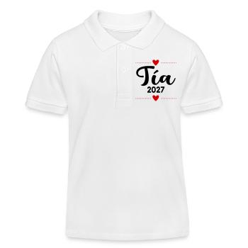 Spanish Aunt 2027 - Kids Organic Polo Shirt by Stanley/Stella - white - Front
