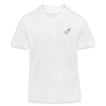 Rakete - Kinder Organic Poloshirt Mini Sprinter von Stanley/Stella - Weiß - Vorne